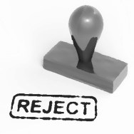 Rubber Stamp With Reject Word